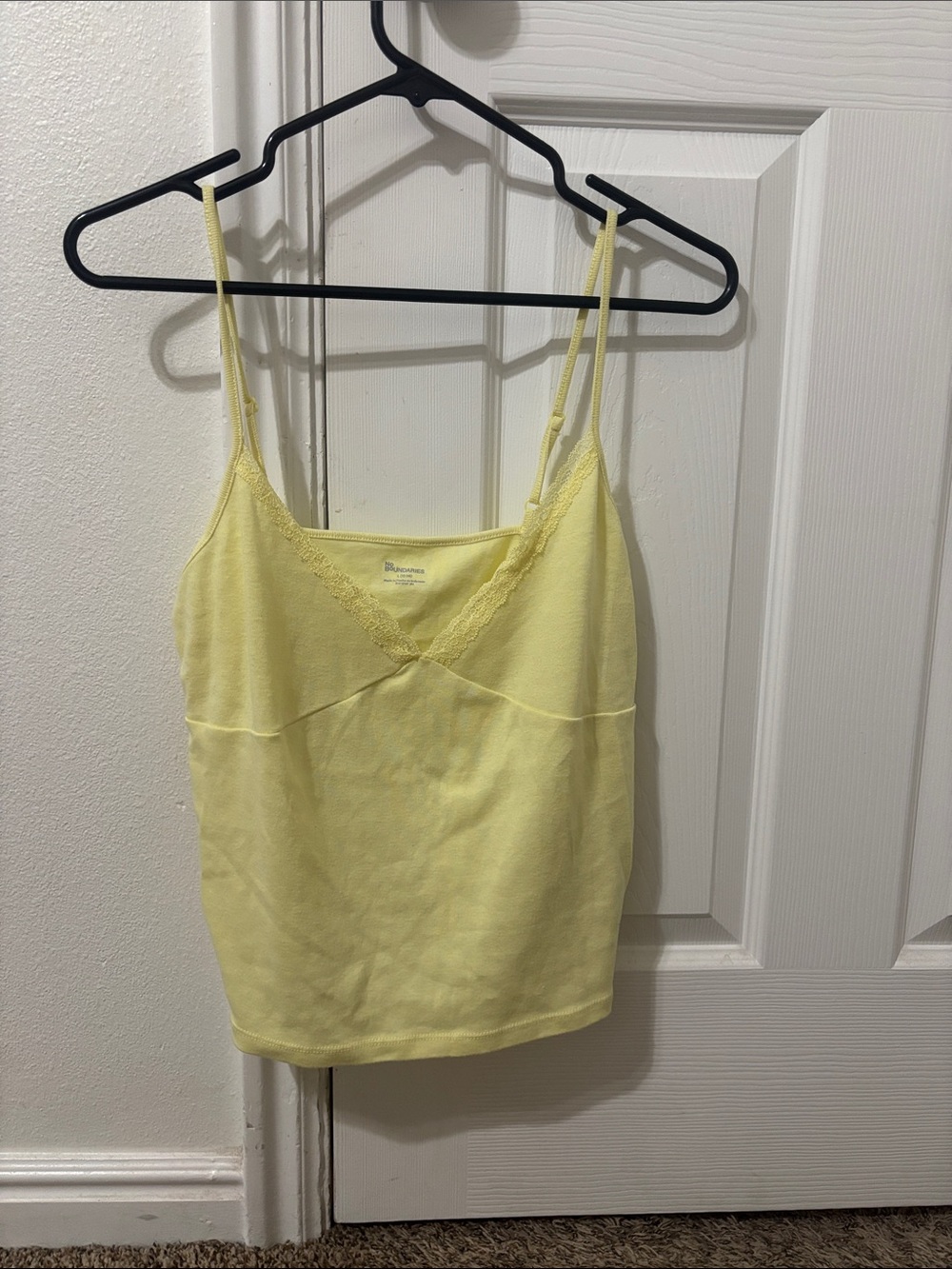 Yellow Lace-Trim Cami Top - Women